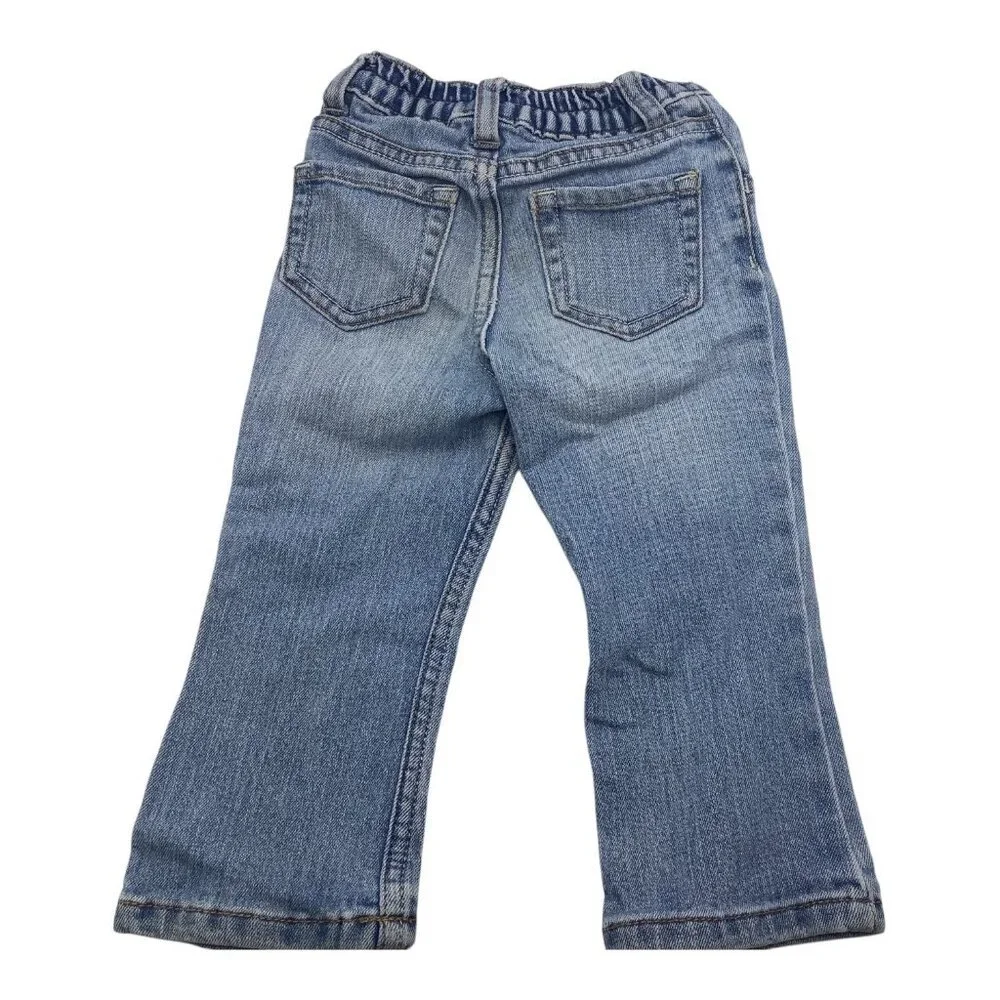 The Children's Place Blue Denim Jeans Baby Girl Size 18-24 Mos Bootcut‎ Stretch